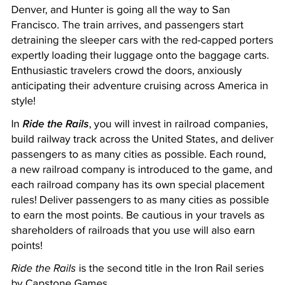 Ride the Rails Board Game - Picture 2 of 8